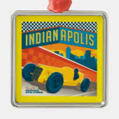 Indianapolis, Indiana |  Racer Metalen Ornament (Voorkant)