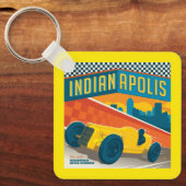 Indianapolis, Indiana | Racer Sleutelhanger (Voorkant)