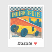 Indianapolis, Indiana | Racer Sticker (Vel)