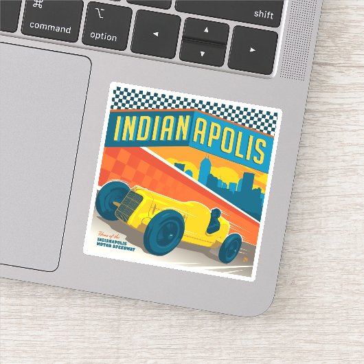 Indianapolis, Indiana | Racer Sticker (Detail)