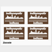 Indianapolis Indiana Rechthoekige Sticker (Vel)