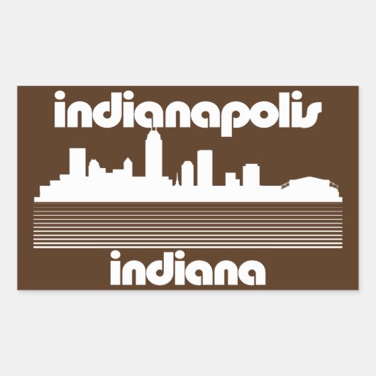 Indianapolis Indiana Rechthoekige Sticker (Voorkant)