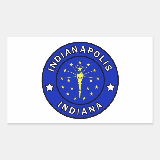 Indianapolis Indiana Rechthoekige Sticker (Voorkant)