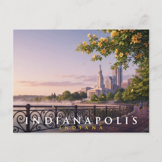 Indianapolis Indiana Reis Briefkaart (Voorkant)