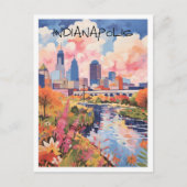 Indianapolis Indiana Reis Kunst Briefkaart (Voorkant)