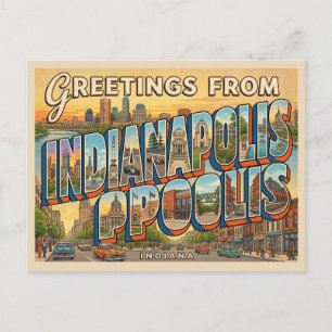 indianapolis indiana reizen  briefkaart