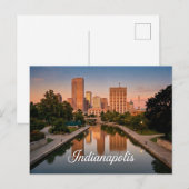 Indianapolis Indiana Reizen Briefkaart (Voorkant / Achterkant)