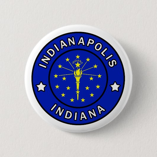 Indianapolis Indiana Ronde Button 5,7 Cm (Voorkant)