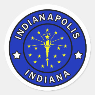Indianapolis Indiana Ronde Sticker