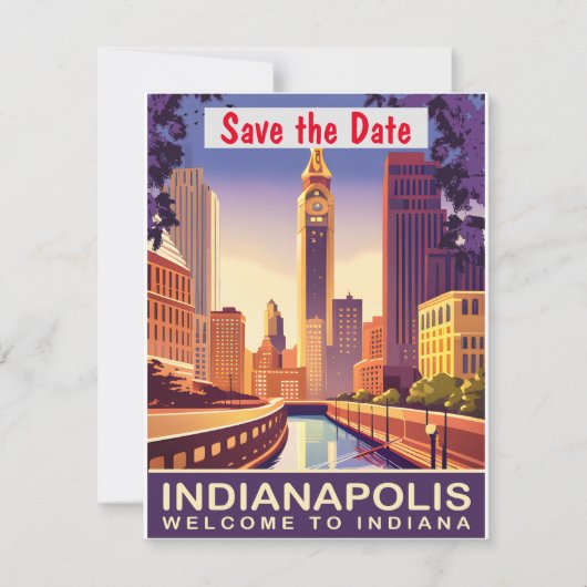Indianapolis, Indiana Save The Date (Voorkant)