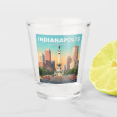 Indianapolis Indiana Shot Glas (Voorkant)