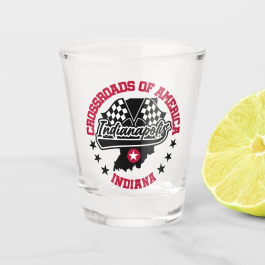Indianapolis, Indiana Shot Glas (Voorkant)