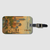 Indianapolis Indiana Skyline City Panorama Bagagelabel (Voorkant (horizontaal))