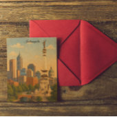 Indianapolis Indiana Skyline City Panorama Briefkaart