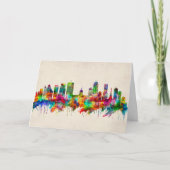 Indianapolis Indiana Skyline Feestdagen Kaart (Voorkant)