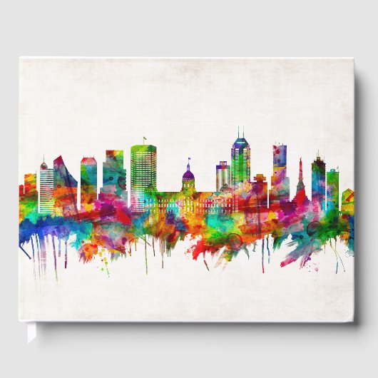 Indianapolis Indiana Skyline Gastenboek (Voorkant)