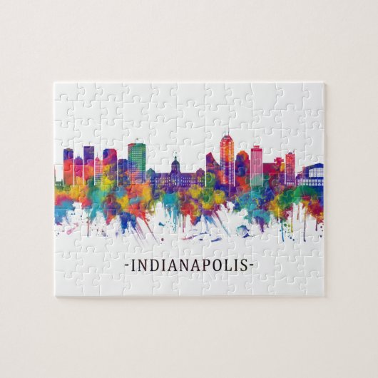 Indianapolis Indiana Skyline Legpuzzel (Horizontaal)