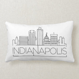 Indianapolis, Indiana Skyline Lumbar Pillow Kussen