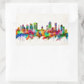 Indianapolis Indiana Skyline Rechthoekige Sticker (Tas)