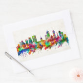 Indianapolis Indiana Skyline Rechthoekige Sticker (Envelop)