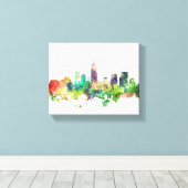 INDIANAPOLIS, INDIANA SKYLINE SP - CANVAS AFDRUK (Insitu (Houten vloer))