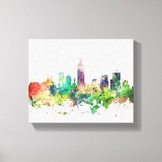 INDIANAPOLIS, INDIANA SKYLINE SP - CANVAS AFDRUK (Voorkant)