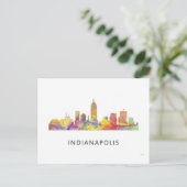 INDIANAPOLIS, INDIANA SKYLINE WB1 - BRIEFKAART (Staand voorkant)