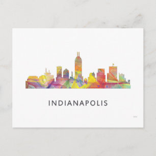 INDIANAPOLIS, INDIANA SKYLINE WB1 - BRIEFKAART