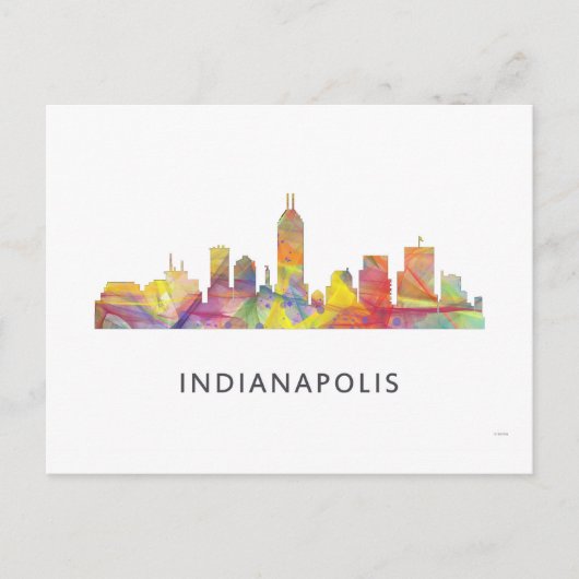 INDIANAPOLIS, INDIANA SKYLINE WB1 - BRIEFKAART (Voorkant)