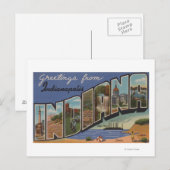 Indianapolis, Indiana (Steel Mills/Sand Dunes) Briefkaart (Voorkant / Achterkant)