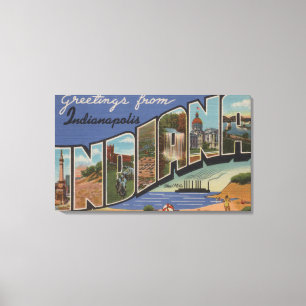 Indianapolis, Indiana (Steel Mills/Sand Dunes) Canvas Afdruk