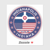 INDIANAPOLIS, Indiana Sticker (Vel)