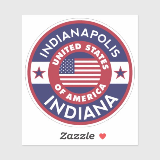 INDIANAPOLIS, Indiana Sticker (Vel)
