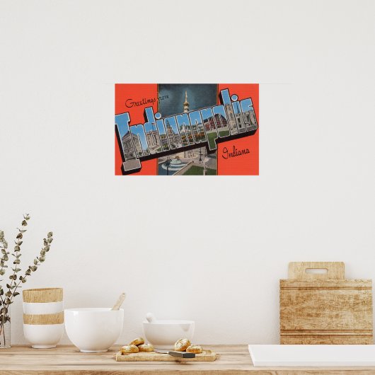 Indianapolis, Indiana (Town Plaza) Poster (Keuken)