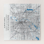 Indianapolis Indiana USA Travel City Map Legpuzzel (Horizontaal)