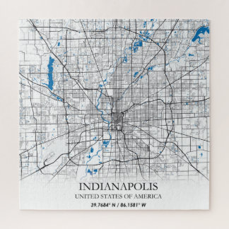 Indianapolis Indiana USA Travel City Map Legpuzzel