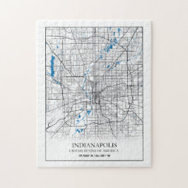 Indianapolis Indiana USA Travel City Map Legpuzzel