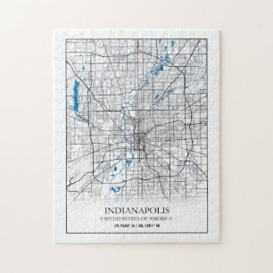 Indianapolis Indiana USA Travel City Map Legpuzzel