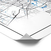 Indianapolis Indiana USA Travel City Map Poster (Hoek)