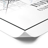 Indianapolis Indiana USA Travel City Map Poster (Hoek)