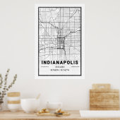 Indianapolis Indiana Verenigde Staten Steden Stads Poster (Keuken)