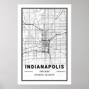 Indianapolis Indiana Verenigde Staten Steden Stads Poster
