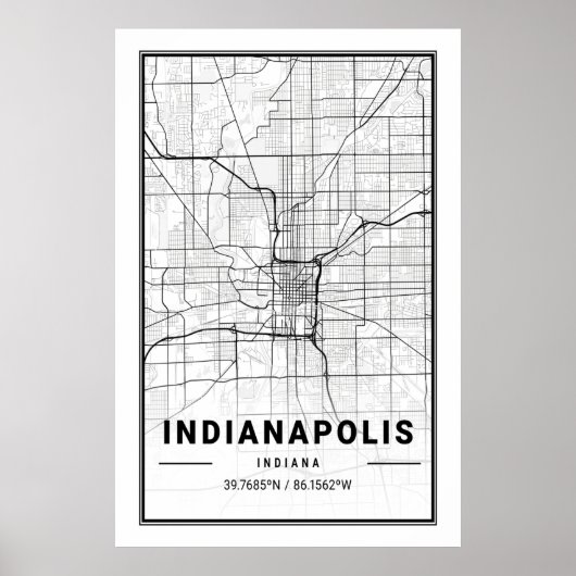 Indianapolis Indiana Verenigde Staten Steden Stads Poster (Voorkant)