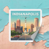 Indianapolis Indiana Vierkante Sticker