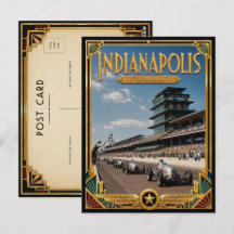 Indianapolis Indiana Vintage Art Deco Gouden Tijdp