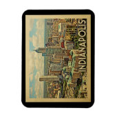 Indianapolis Indiana Vintage Travel Magneet (Verticaal)