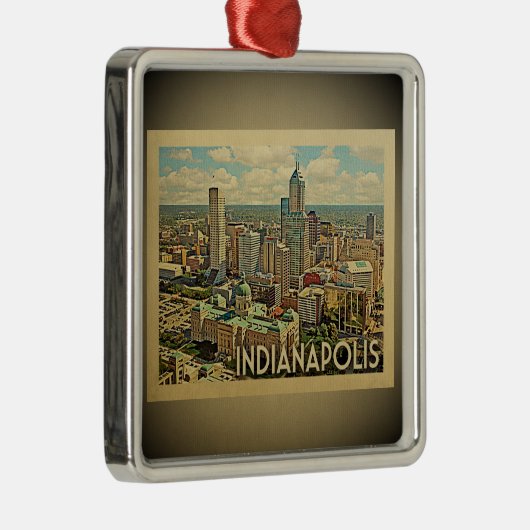 Indianapolis Indiana Vintage Travel Ornament (Rechts)