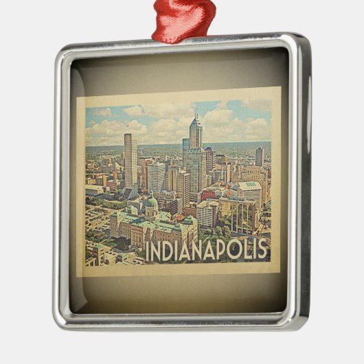Indianapolis Indiana Vintage Travel Ornament (Links)