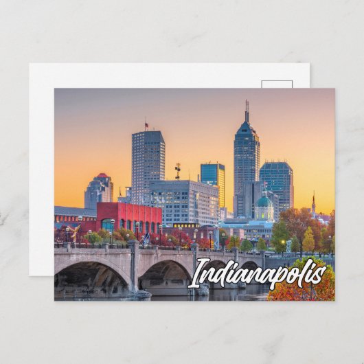 Indianapolis, Indiana, VS Briefkaart (Voorkant / Achterkant)