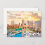 Indianapolis, Indiana, VS Briefkaart (Voorkant / Achterkant)
